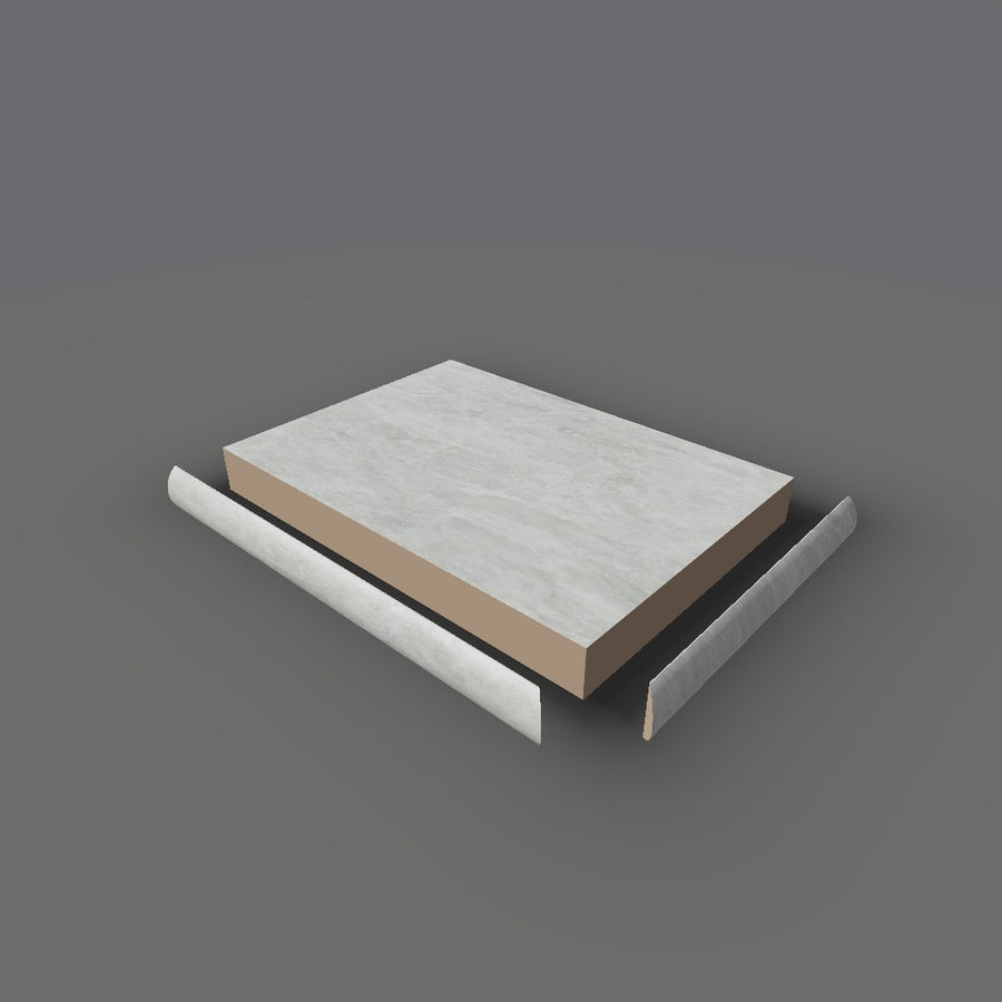 Formica 9306 exploded view - deck, bullnose trim and MDF core
