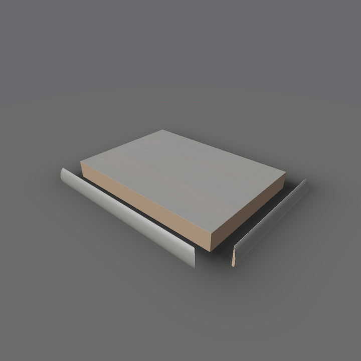 Formica 9319 exploded view - deck, bullnose trim and MDF core