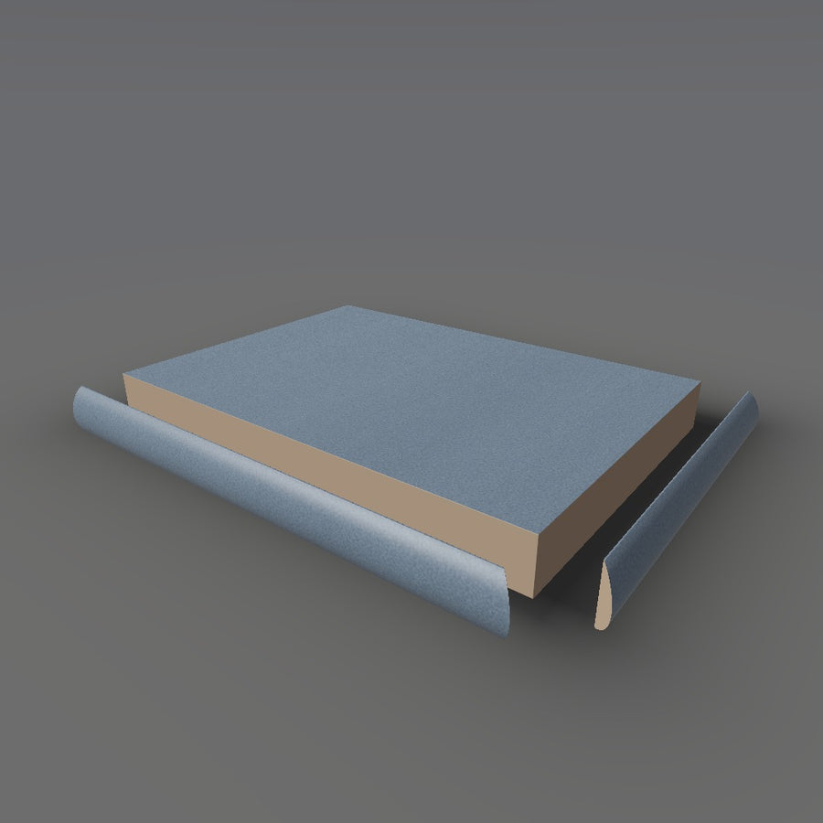Formica 9320 exploded view - deck, bullnose trim and MDF core
