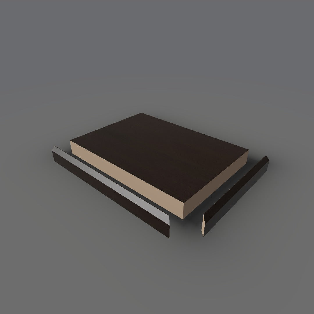 Formica 9374 exploded view - deck, bevel trim and MDF core