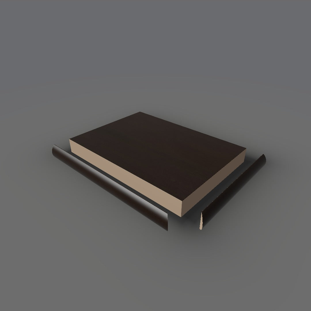 Formica 9374 exploded view - deck, bullnose trim and MDF core