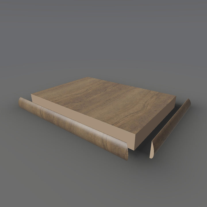 Formica 9484 exploded view - deck, bullnose trim and MDF core