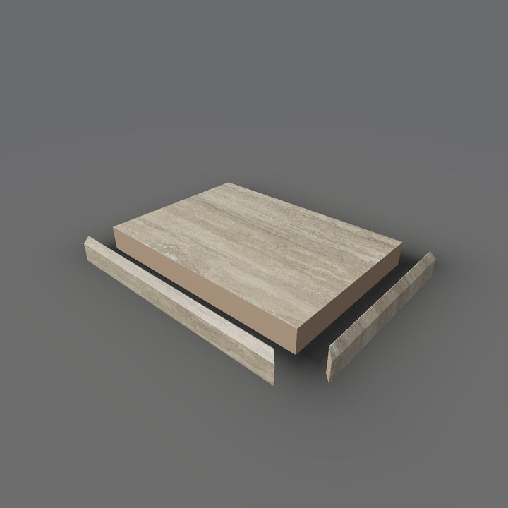 Formica 9917 exploded view - deck, bevel trim and MDF core