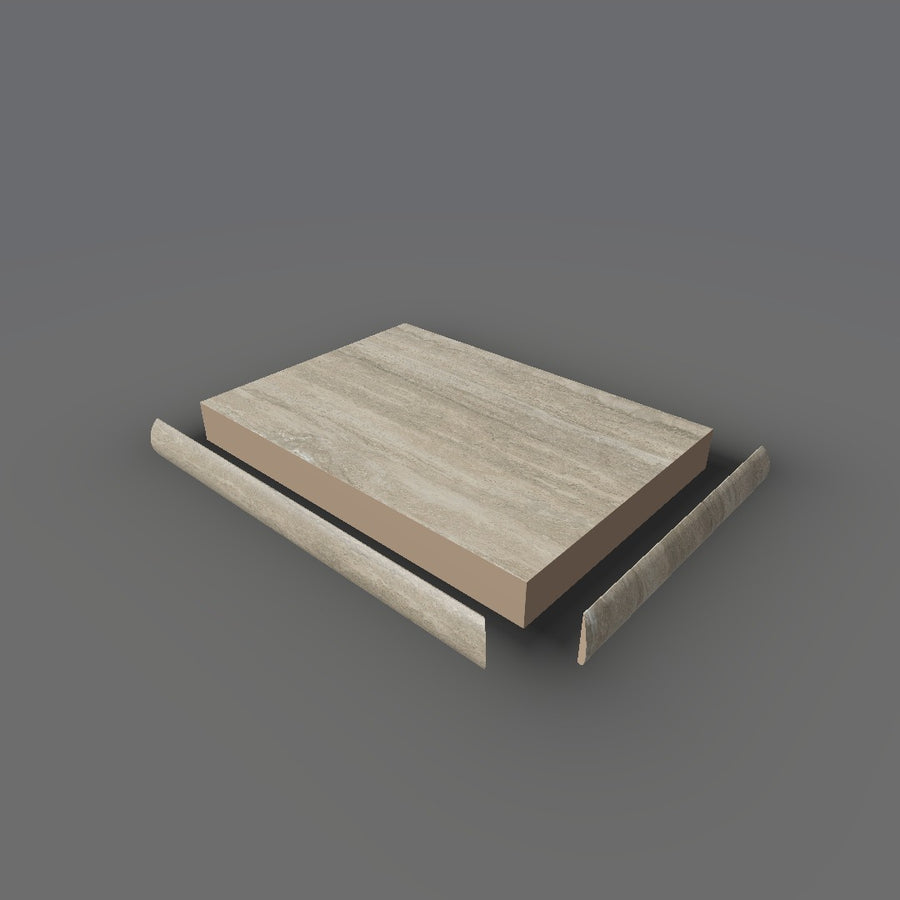 Formica 9917 exploded view - deck, bullnose trim and MDF core