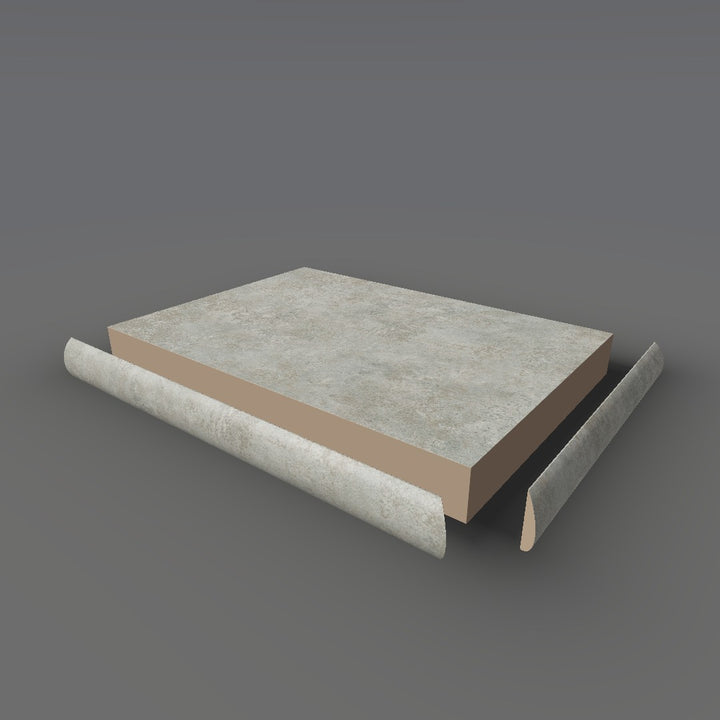 Formica 9924 exploded view - deck, bullnose trim and MDF core
