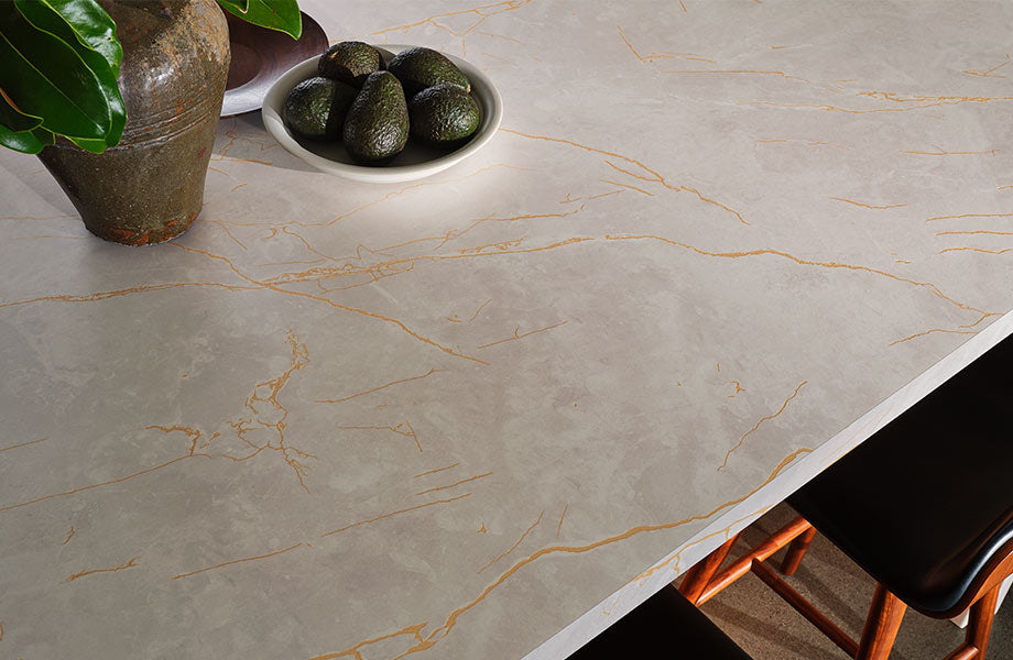 Gold Veined Taupe Marble - 8253 - Formica InDepth Surfacing Laminate Sheets