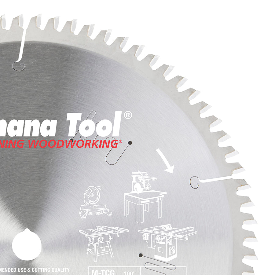 Amana Tool. Non-Melt Plastic Cutting Blade - 10" Dia x 80T M-TCG - 2° - 5⁄8 Bore | LB10801 