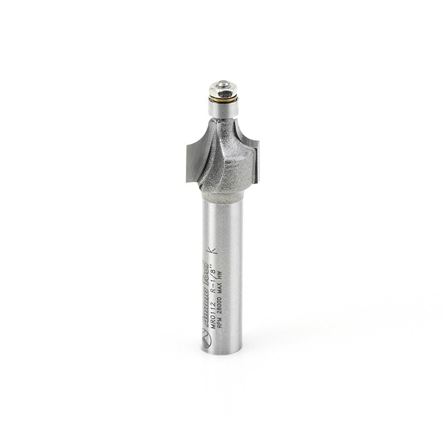 Amana Tool. Miniature Corner Rounding Router Bit | 1⁄8 Radius x 7⁄16 Dia x 3⁄8 x 1⁄4"Shank | MR0112 