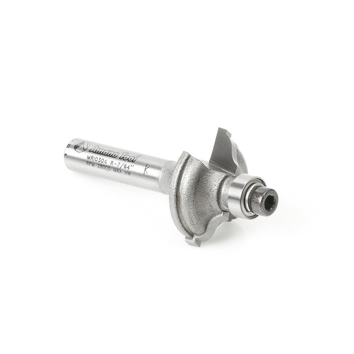 Amana Tool. Miniature Ogee Fillet Router Bit | 1⁄8 Radius x 7⁄8 Dia x 5⁄16 x 1⁄4" Shank | MRI0304 