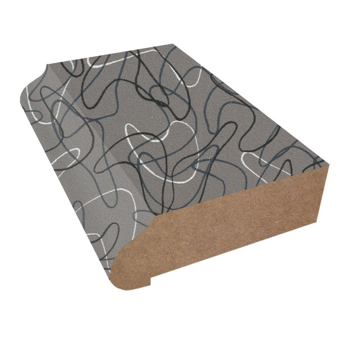 Charcoal Boomerang - 6942 - Formica Laminate Decorative Ogee Edge