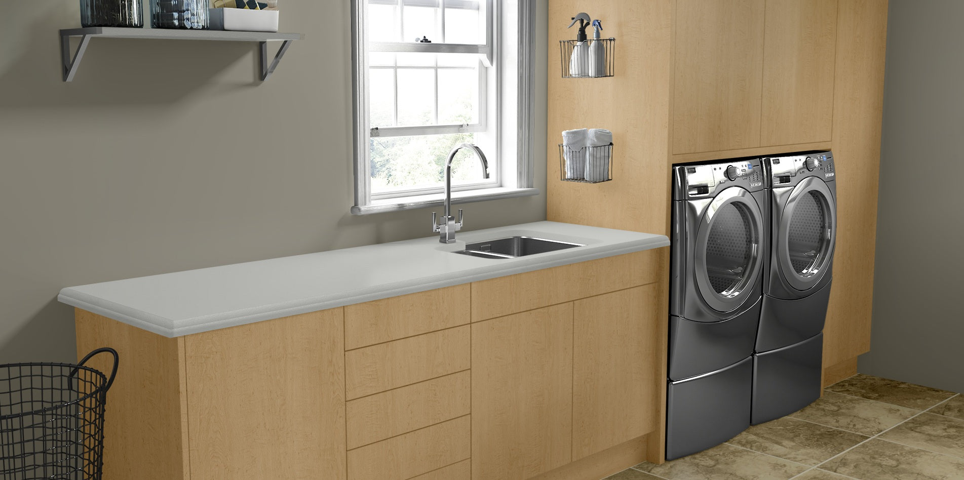 Wilsonart Commodity Laminates in a Laundry Room