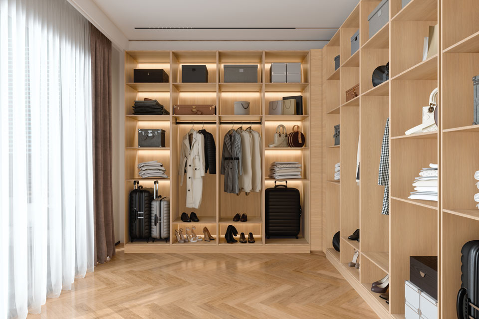 8258 Harding Oak Closet - Wilsonart Laminate Timbergrain Finish