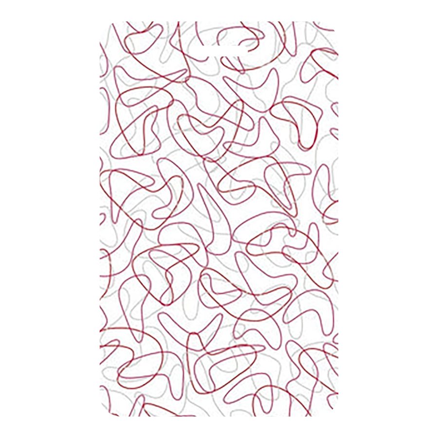 Red Glacier Boomerang - Y0526 - Wilsonart Virtual Design Library Laminate Sample